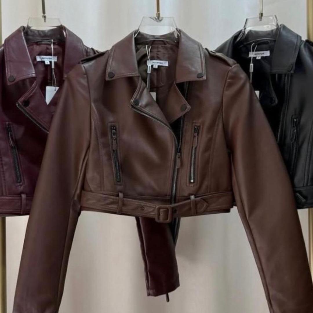 Jaqueta Feminina Biker Courino
