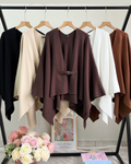 Capa Poncho Feminina Tricô