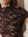 Blusa Cássia – Renda Manga Curta
