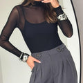 Blusa segunda pele tule - trend do momento